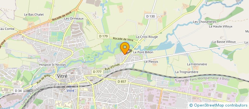 localisation de l'entreprise LA GRENOUILLERE  VITRE
