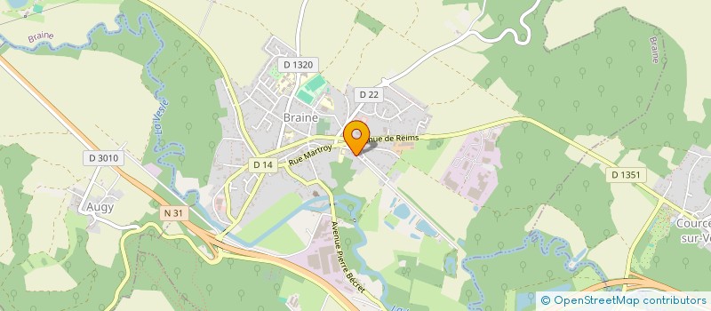 localisation de l'entreprise LA GRENOUILLERE  BRAINE