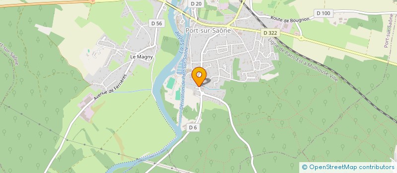 localisation de l'entreprise LA GRENOUILLERE  PORT-SUR-SAONE