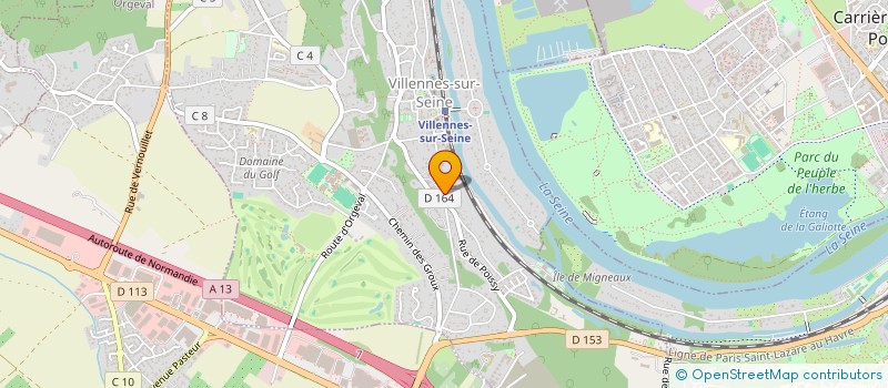 localisation de l'entreprise LA GRENOUILLERE  VILLENNES-SUR-SEINE