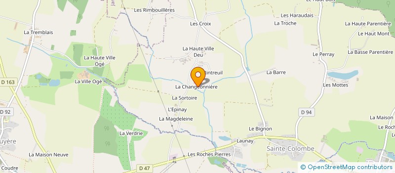 localisation de l'entreprise LA GRIERE 85  SAINTE-COLOMBE