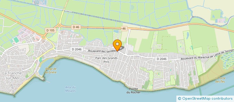localisation de l'entreprise LA GRIERE ANIMATION (G ANIM) à LA TRANCHE-SUR-MER