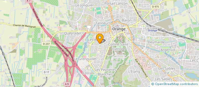 localisation de l'entreprise LA GRIGNOTE à ORANGE