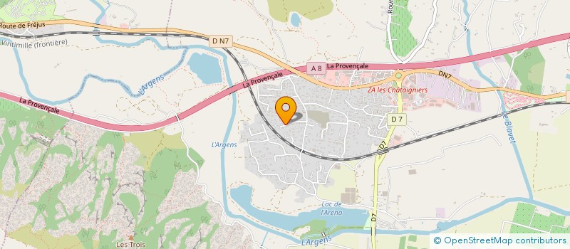 localisation de l'entreprise LA GRIGNOTERIE  ROQUEBRUNE-SUR-ARGENS