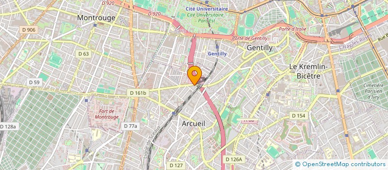 localisation de l'entreprise LA GRIGNOTTE 94  ARCUEIL