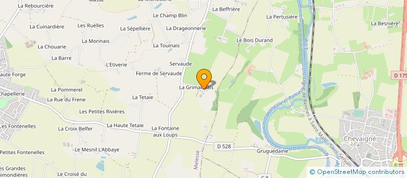 localisation de l'entreprise LA GRIMAUDAIS à MELESSE