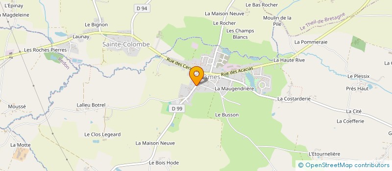 localisation de l'entreprise LA GRIMPETTE  COESMES