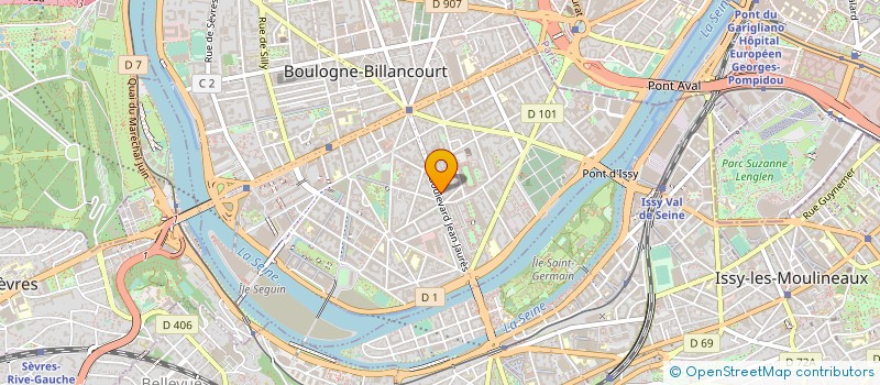 localisation de l'entreprise LA GRISONNIERE à BOULOGNE-BILLANCOURT