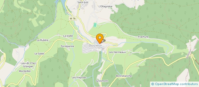 localisation de l'entreprise LA GROSSE ECOLE  DOIZIEUX