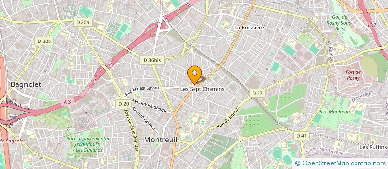 localisation de l'entreprise LA GROSSE ENTREPRISE DE JULIEN à MONTREUIL