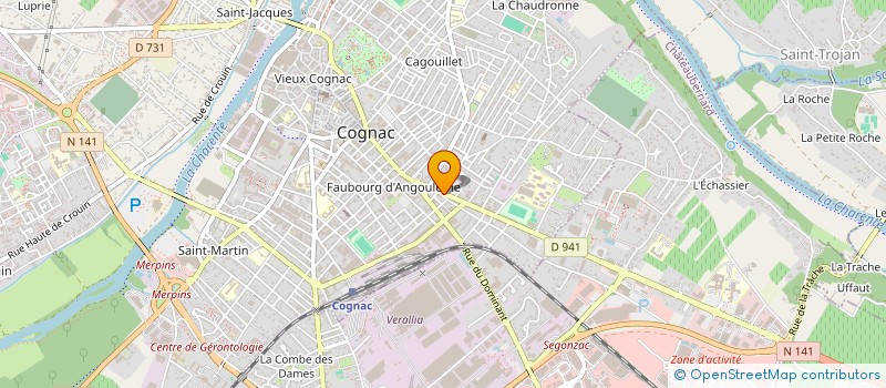 localisation de l'entreprise LA GROSSE HORLOGE à COGNAC
