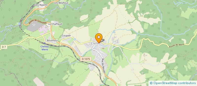 localisation de l'entreprise LA GROTTE DAUPHINE  CLELLES