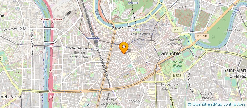 localisation de l'entreprise LA GROTTE DU YETI HOLDING  GRENOBLE