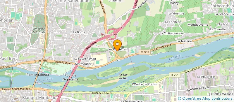 localisation de l'entreprise LA GROTTE LA ROCHE AUX FEES  TOURS