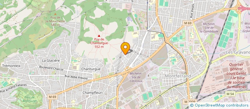 localisation de l'entreprise LA GRUE BLANCHE  CLERMONT-FERRAND