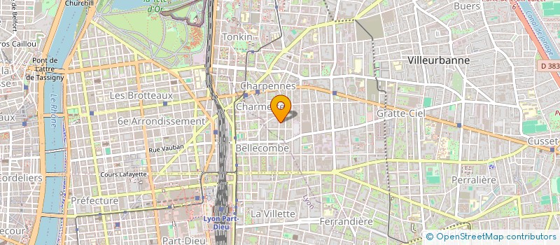 localisation de l'entreprise LA GUEPIERE  VILLEURBANNE