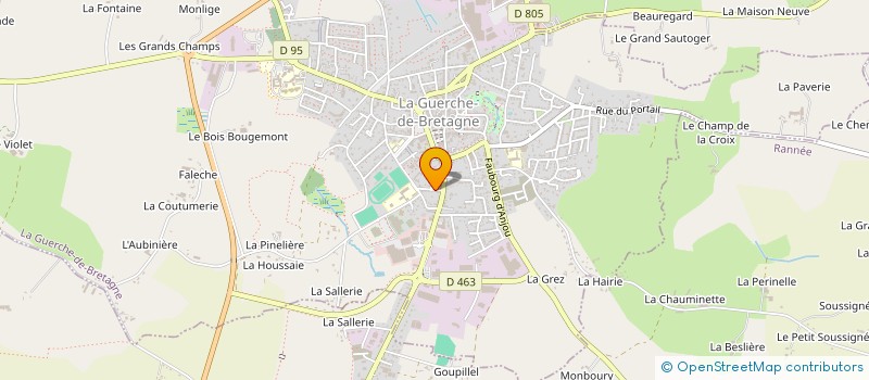 localisation de l'entreprise LA GUERCHE ARTS MARTIAUX  LA GUERCHE-DE-BRETAGNE