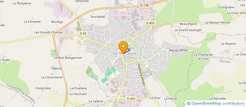 localisation de l'entreprise LA GUERCHE OPTIC  LA GUERCHE-DE-BRETAGNE