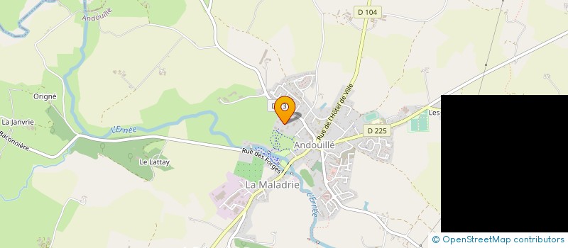 localisation de l'entreprise LA GUESNIERE  ANDOUILLE