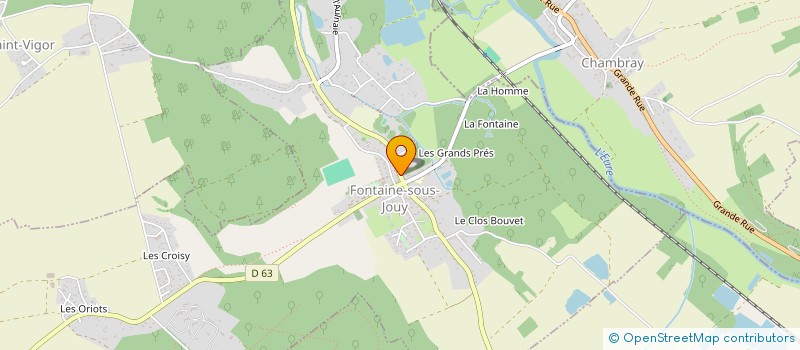 localisation de l'entreprise LA GUILDE DES MARCHEURS DE BRUME NORMANDS  FONTAINE-SOUS-JOUY