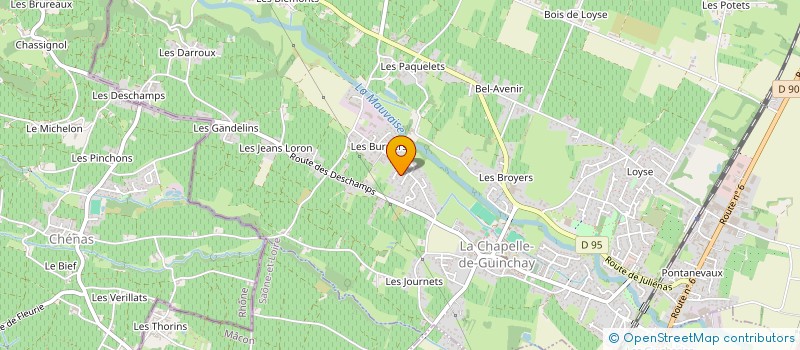 localisation de l'entreprise LA GUILDE DES OENOLOGUES à ROMANECHE-THORINS