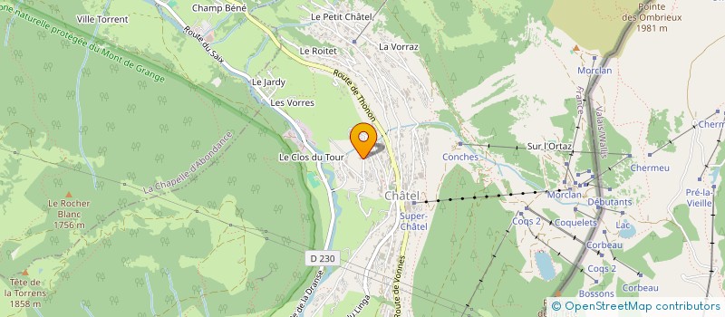 localisation de l'entreprise LA GUILLERMINE à CHATEL