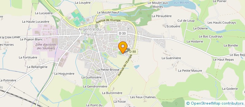 localisation de l'entreprise LA GUILLOISIERE  ARGENTRE-DU-PLESSIS