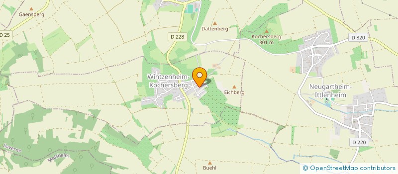 localisation de l'entreprise LA GUIMBARDE à WINTZENHEIM-KOCHERSBERG