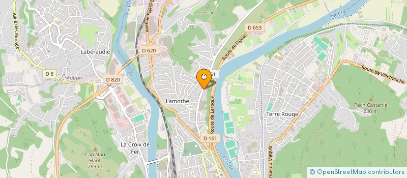 localisation de l'entreprise LA GUINGUETTE  CAHORS