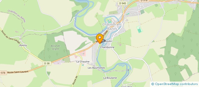 localisation de l'entreprise LA GUINGUETTE à CHATILLON-EN-BAZOIS