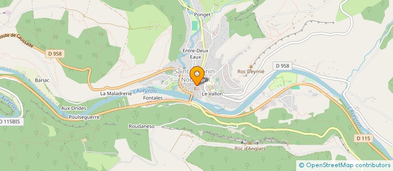 localisation de l'entreprise LA GUINGUETTE DE CAZALS  CAZALS