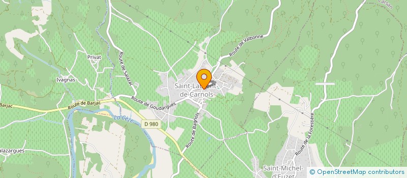 localisation de l'entreprise LA GUINGUETTE DE CORNILLON  SAINT-LAURENT-DE-CARNOLS