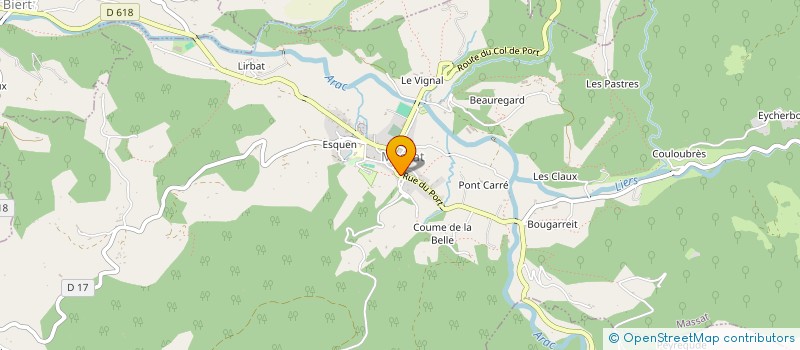 localisation de l'entreprise LA GUINGUETTE DE L'ABREUVOIR à MASSAT