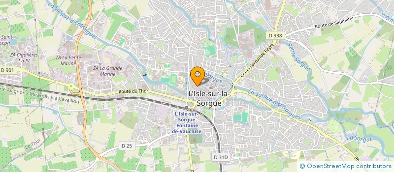 localisation de l'entreprise LA GUINGUETTE DE LA FONTAINE à L'ISLE-SUR-LA-SORGUE