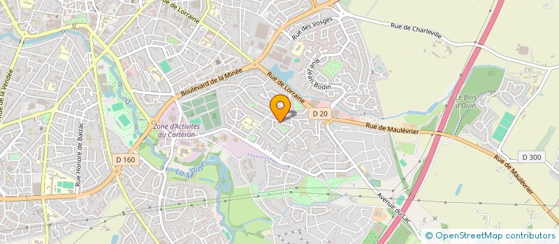 localisation de l'entreprise LA GUINGUETTE DE LA GOUBAUDIERE à CHOLET
