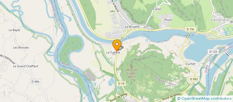 localisation de l'entreprise LA GUINGUETTE DE MASSIGNIEU à MASSIGNIEU-DE-RIVES