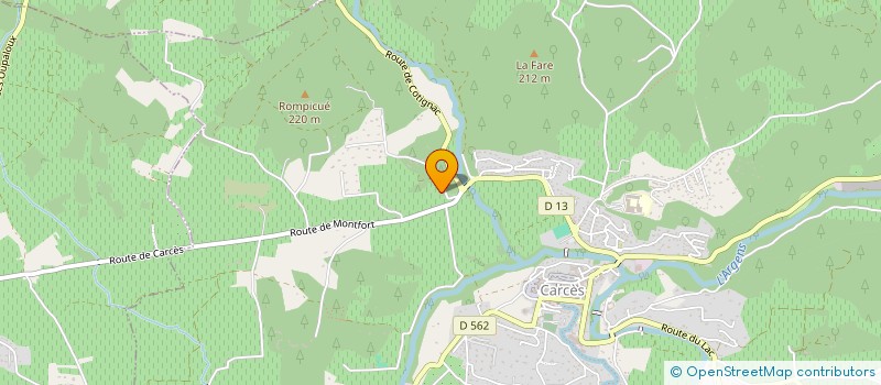 localisation de l'entreprise LA GUINGUETTE DU LAC  CARCES