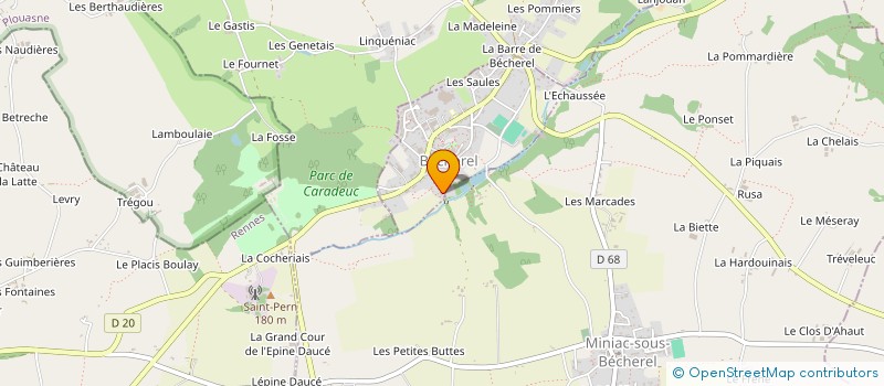 localisation de l'entreprise LA GUINGUETTE DU LAVOIR  BECHEREL