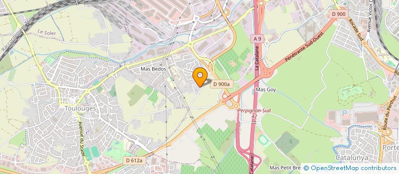 localisation de l'entreprise LA GUINGUETTE DU MAS  PERPIGNAN