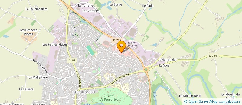localisation de l'entreprise LA GUINGUETTE DU PARC à BEAUPREAU-EN-MAUGES