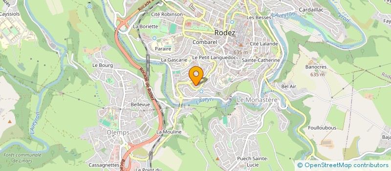 localisation de l'entreprise LA GUINGUETTE L'AUTREC à RODEZ