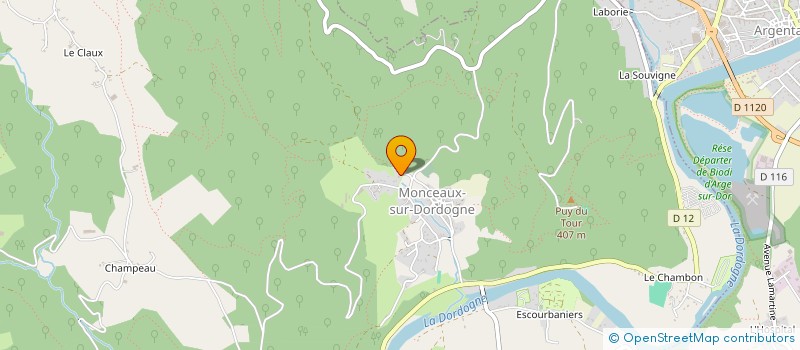 localisation de l'entreprise LA GUINGUETTE MONCELLOISE à MONCEAUX-SUR-DORDOGNE