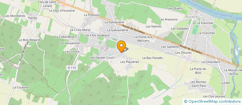 localisation de l'entreprise LA GUINGUETTE RABELAISIENNE  LIGRE