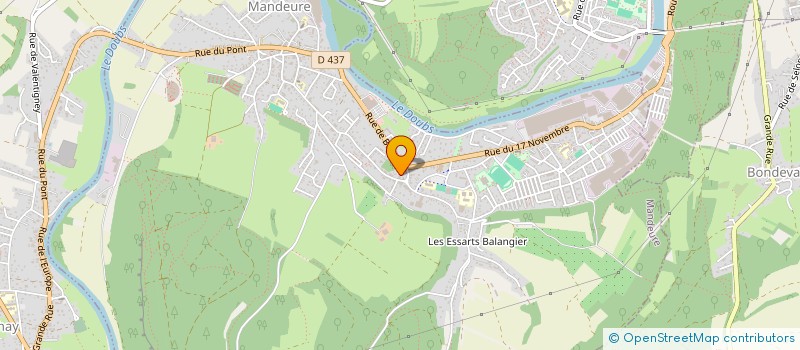 localisation de l'entreprise LA GUINGUETTE VAGABONDE  MANDEURE