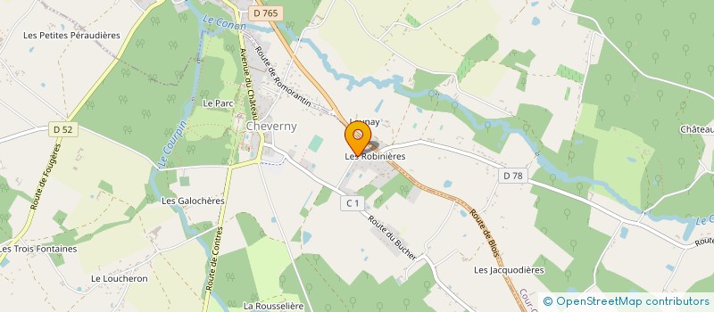 localisation de l'entreprise LA GUITARDE  CHEVERNY