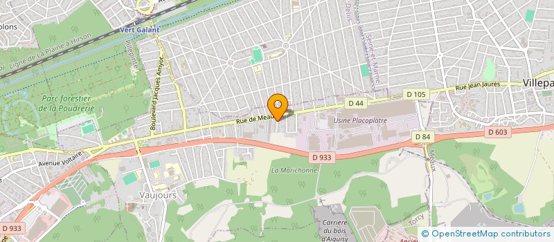 localisation de l'entreprise LA GUITTARDIERE  VAUJOURS