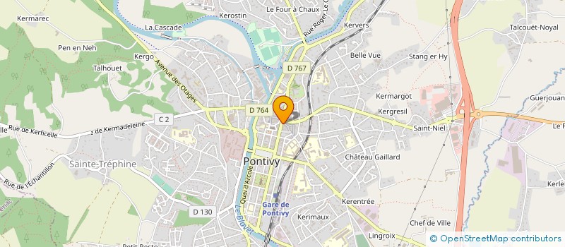 localisation de l'entreprise LA GUYVELINE à PONTIVY