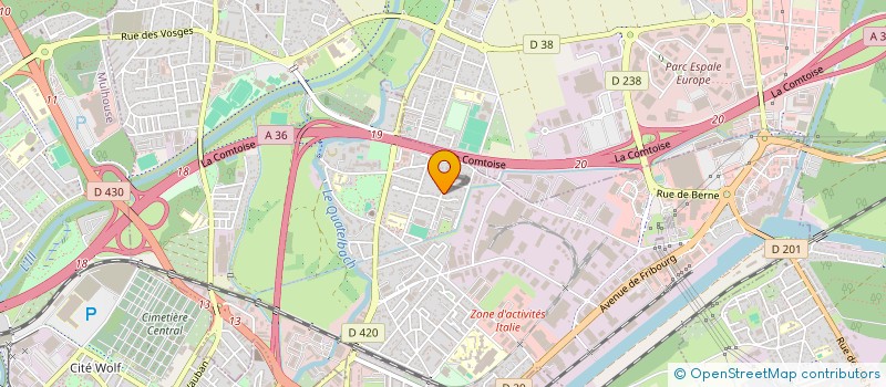 localisation de l'entreprise LA HACHE  ILLZACH