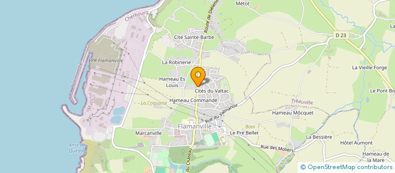 localisation de l'entreprise LA HAGUE EN MUSIQUES  FLAMANVILLE