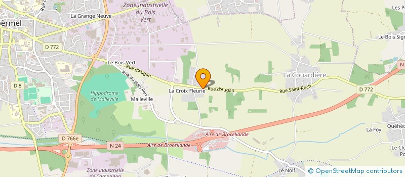 localisation de l'entreprise LA HAIE FLEURIE  PLOERMEL